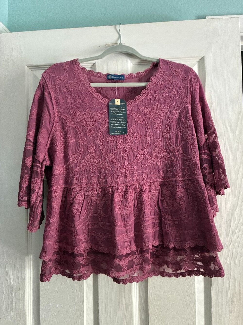 New Democracy Bell Sleeve Lace Top PM